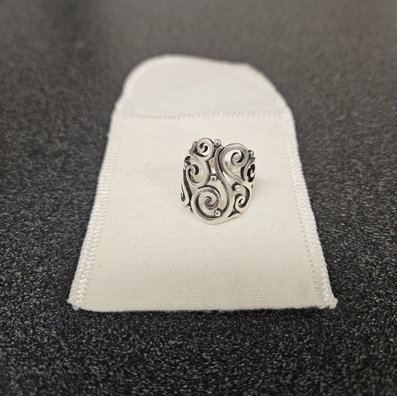 James Avery Intricate Silver Swirl Ring - Picture 7 of 7